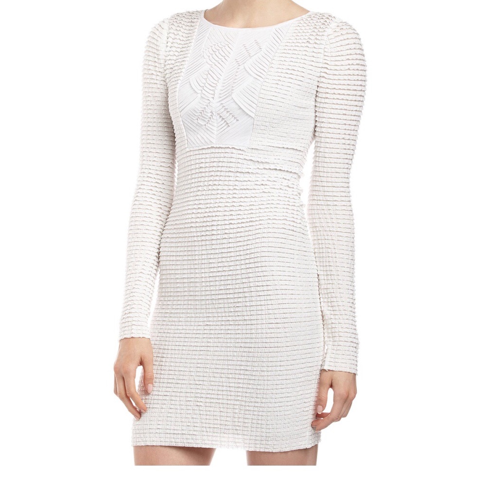 BCBG white bodycon dress